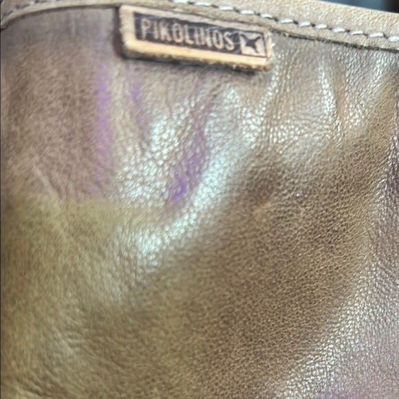 PIKOLINOS Brown Heeled Boots with Distressed Leather - Picture 5 of 9